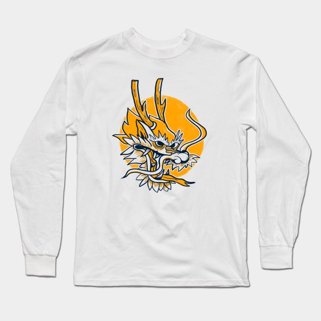 DRAGON FACE Long Sleeve T-Shirt by GreatSeries